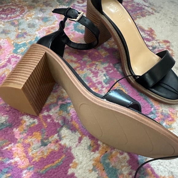 Nine West Black Ankle Strap Heels - Picture 3 of 4